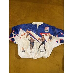 Kelloggs USA Olympic Dream Team Basketball Jacket Mens Adult Large 1992 Tyvek